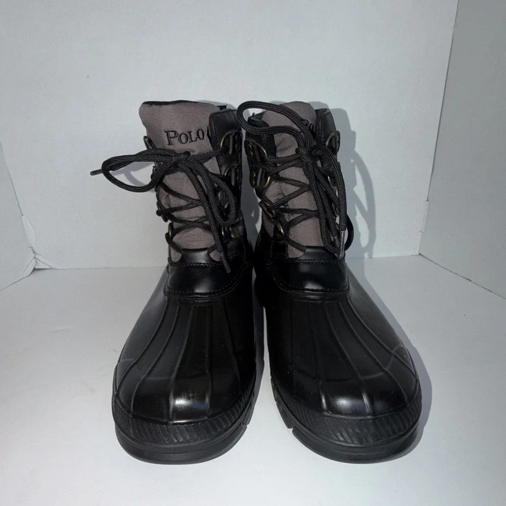 Polo Ralph Lauren Crestwick Big Pony Lace Up Winter Duck Hiking Rubber Boots 12D